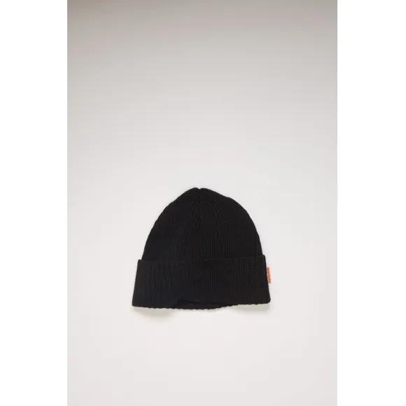 阿克尼/Acne 女士 混色罗纹无檐便帽 黑色 C40105-900