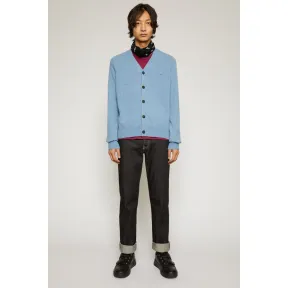 阿克尼/Acne 女士 V领羊毛开衫 矿物蓝 C60015-AAO