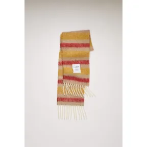 阿克尼/Acne 女士 条纹围巾 米色/红色/黄色 CA0096-CIH