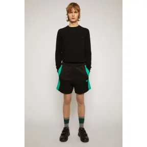 阿克尼/Acne 女士 侧条纹运动短裤 黑色 CE0008-900