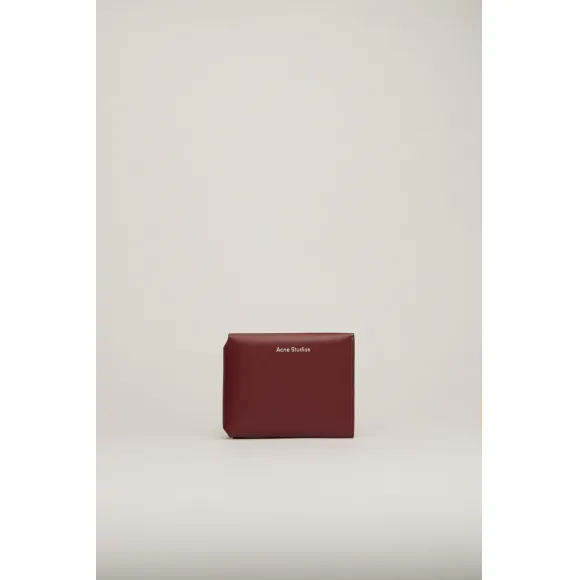 阿克尼/Acne 女士 三折式钱夹 酒红色 CG0097-479