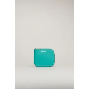 阿克尼/Acne 女士 紧凑双折钱包 绿松石蓝 CG0102-AAP