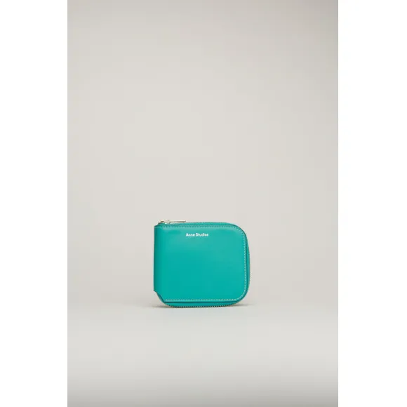 阿克尼/Acne 女士 紧凑双折钱包 绿松石蓝 CG0102-AAP