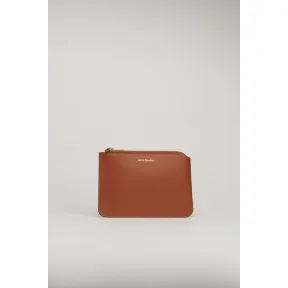 阿克尼/Acne 女士 拉链钱包 杏仁棕色 CG0104-ADS