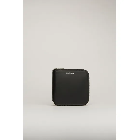 阿克尼/Acne 女士 中号双折钱包 黑色 CG0106-900