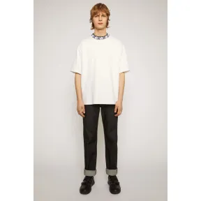 阿克尼/Acne 女士 表情图案立领T恤 光白色 CL0072-183