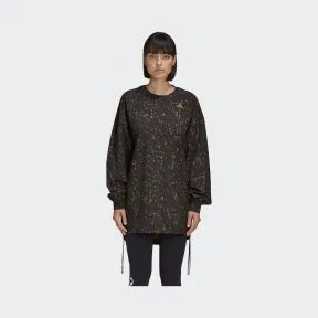 阿迪达斯/Adidas ORIGINALS 暗棕/黑色 女士 PULLOVER HYKE 运动针织衫 GK4263