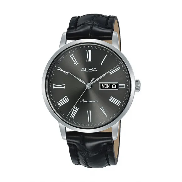 雅柏/Alba 40MM 不锈钢表壳和螺丝透视表背 自动机械机芯 男表 AL4133X1