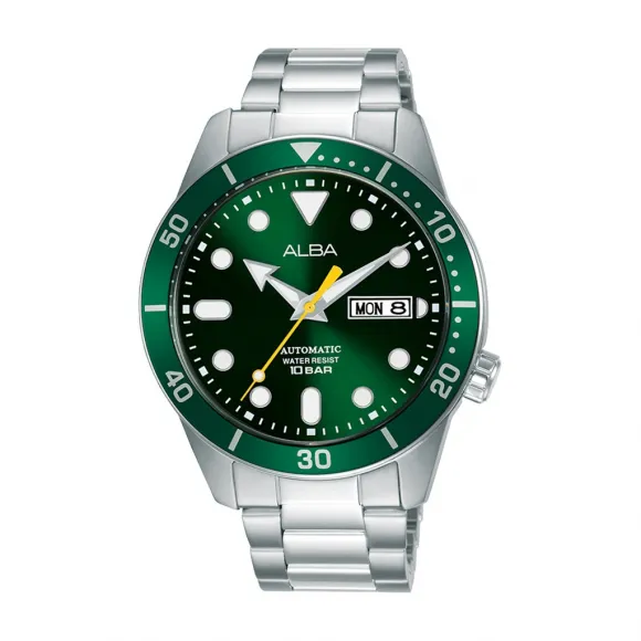 雅柏/Alba 42MM 不锈钢表壳和螺丝透视表背 自动机械机芯 男表 AL4165X1