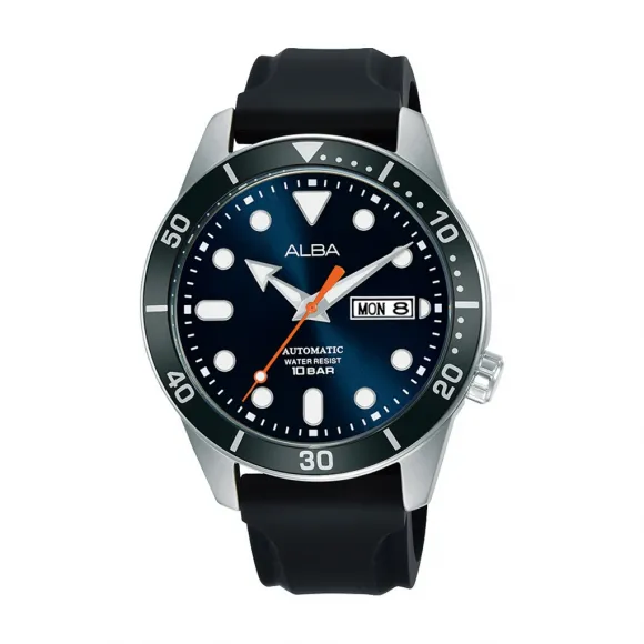 雅柏/Alba 42MM 不锈钢表壳和螺丝透视表背 自动机械机芯 男表 AL4173X1