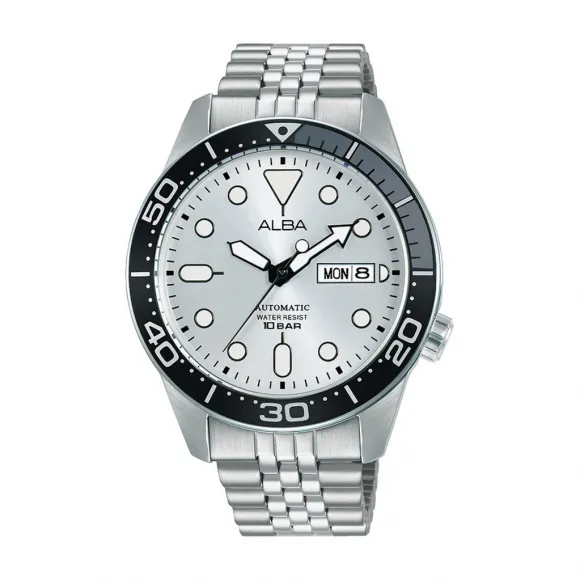 雅柏/Alba 42MM 不锈钢表壳和螺丝透视表背 自动机械机芯 男表 AL4197X1