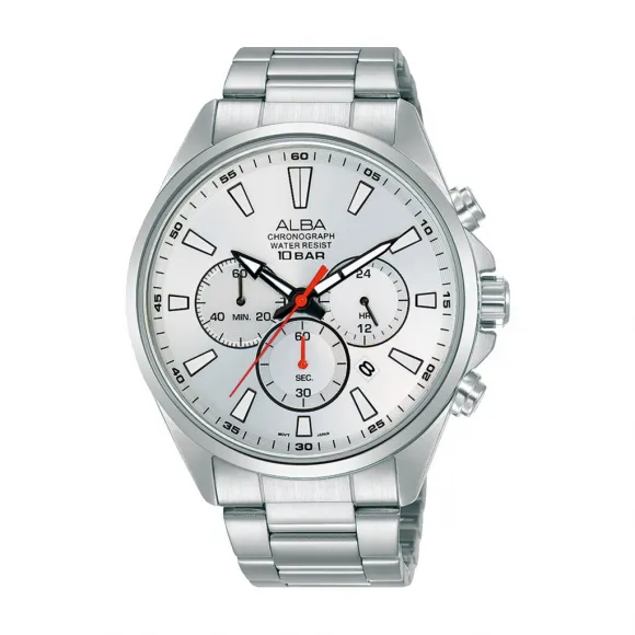 雅柏/Alba 43MM 不锈钢表壳 男表 AT3G57X1