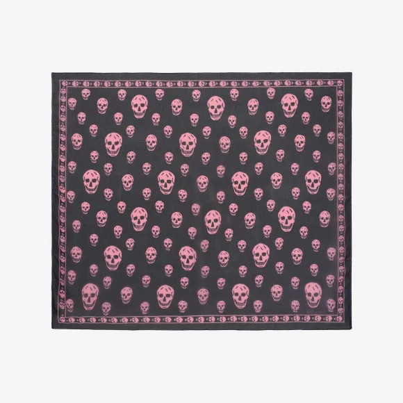 亚历山大麦昆/Alexander McQueen 经典真丝雪纺 Skull 围巾 女士 46481098un 1106403Q0124189