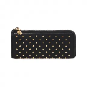 亚历山大麦昆/Alexander McQueen 黑色纳帕皮革铆钉 Continental 钱包 女士 22000645MN 22000645MN