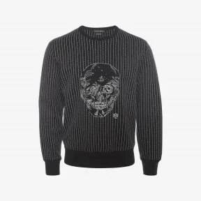 亚历山大麦昆/Alexander McQueen 骷髅十字绣卫衣 男士 37869738xq 427746QHZN70901