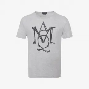 亚历山大麦昆/Alexander McQueen 骨头 Logo T 恤 男士 37892808tq 435908QHZT90902