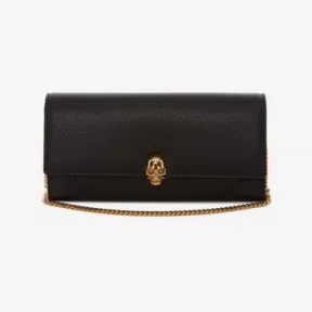 亚历山大麦昆/Alexander McQueen Skull 皮革长款钱夹 女士 22001706xa 414659BPT0G1000