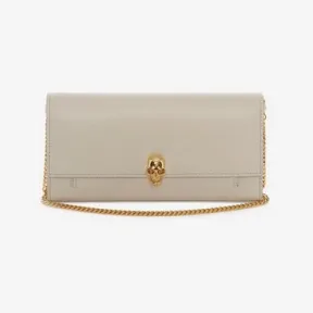 亚历山大麦昆/Alexander McQueen Skull 皮革长款钱夹 女士 22002743ro 414659BPT0G9004