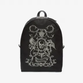 亚历山大麦昆/Alexander McQueen 盾形纹章印纹双肩包 男士 45344623pa 4536629CH1N1082