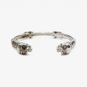 亚历山大麦昆/Alexander McQueen Twin 质感骷髅手镯 男士 50185010sr 456802J160Y0446