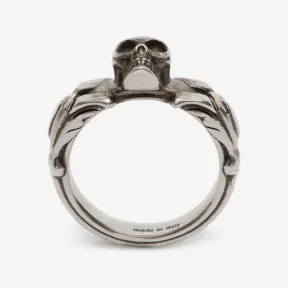 亚历山大麦昆/Alexander McQueen Textured Skull 戒指 男士 50185011hj 456803J160Y0446