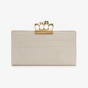 亚历山大麦昆/Alexander McQueen Skull 四指节环扁平置物袋 女士 46546619tx 460427DZT0M9007