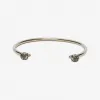 亚历山大麦昆/Alexander McQueen Thin Twin Skull 珠饰手镯 女士 50185423ps 462393J160K7285