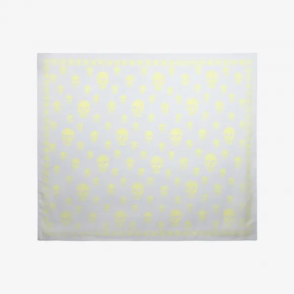 亚历山大麦昆/Alexander McQueen 经典真丝雪纺骷髅图案围巾 女士 46426786jj 1106403Q0121975