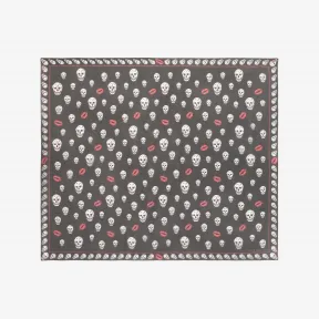 亚历山大麦昆/Alexander McQueen Skull Kisses 真丝雪纺围巾 女士 46454541gn 4353723010Q1078