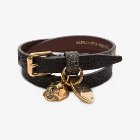 亚历山大麦昆/Alexander McQueen 双圈亮片手环 女士 50192633ls 465147DZU0T1070