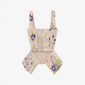 亚历山大麦昆/Alexander McQueen 切割款刺绣皮革胸衣式上衣 女士 37997498ib 471364Q5HKR5715