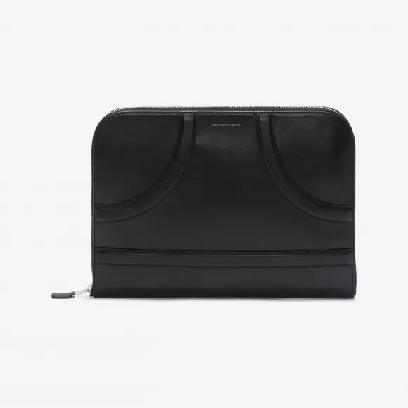 亚历山大麦昆/Alexander McQueen 马具小牛皮文件夹 男士 45344625ih 474532D780N1000
