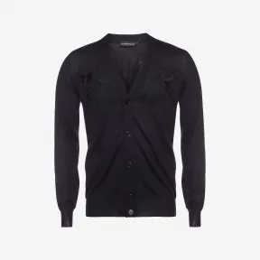 亚历山大麦昆/Alexander McQueen 缎面刺绣开襟衫 男士 39738759lp 476999Q1WEV1119