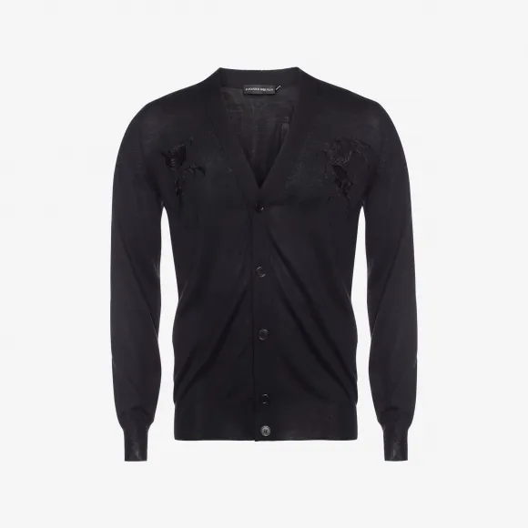 亚历山大麦昆/Alexander McQueen 缎面刺绣开襟衫 男士 39738759lp 476999Q1WEV1119