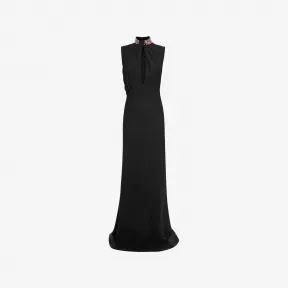 亚历山大麦昆/Alexander McQueen 刺绣装饰挂脖晚礼服 女士 34745031tn 481996QJB031000