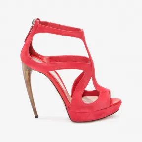 亚历山大麦昆/Alexander McQueen 动物角鞋跟凉鞋 女士 11245459tx 482190WHAA06409