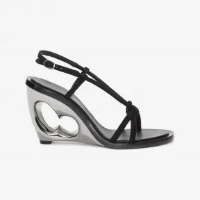 亚历山大麦昆/Alexander McQueen 雕花坡跟凉鞋 女士 11245461nd 482196WHAAH1000