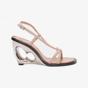 亚历山大麦昆/Alexander McQueen 雕花坡跟凉鞋 女士 11245462tg 482196WHAAH6910