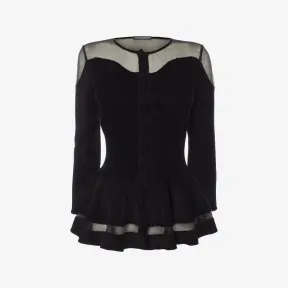 亚历山大麦昆/Alexander McQueen 雪尼尔针织腰饰裙摆开衫 女士 12023044rn 484696Q1WFQ1000