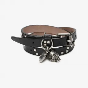 亚历山大麦昆/Alexander McQueen 骷髅坠饰双层手环 男士 50180499pn 303295DKJ3Y1000