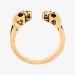 亚历山大麦昆/Alexander McQueen Twin Skull 戒指 男士 554576J160T0448