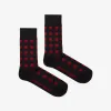 亚历山大麦昆/Alexander McQueen 黑红 男士 短袜 5577134B57Q1074 