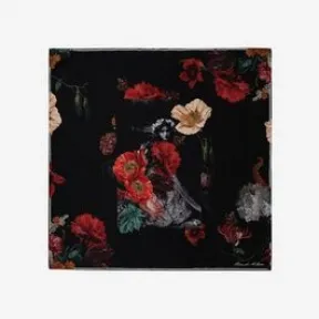 亚历山大麦昆/Alexander McQueen Portrait 真丝头巾 女士 46628564bk 5705693001Q1078