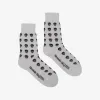 亚历山大麦昆/Alexander McQueen 男士白色/黑色骷髅头短袜 5759334B53Q9060 