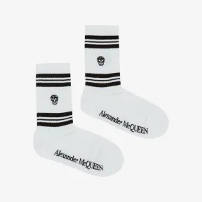 亚历山大麦昆/Alexander McQueen 白/黑 女士 袜子 5846173B74Q9060 