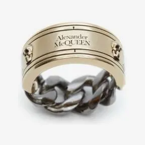 亚历山大麦昆/Alexander McQueen 淡金色 男士 戒指 599980J160K8670 