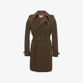 亚历山大麦昆/Alexander McQueen 卡其绿 男士 风衣 615573QRS443360 