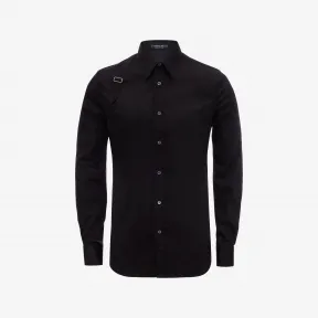 亚历山大麦昆/Alexander McQueen 男士Harness 衬衫黑色 624753QPN441000