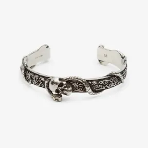 亚历山大麦昆/Alexander McQueen Skull and Snake 手镯 男士 628101J160Y0446
