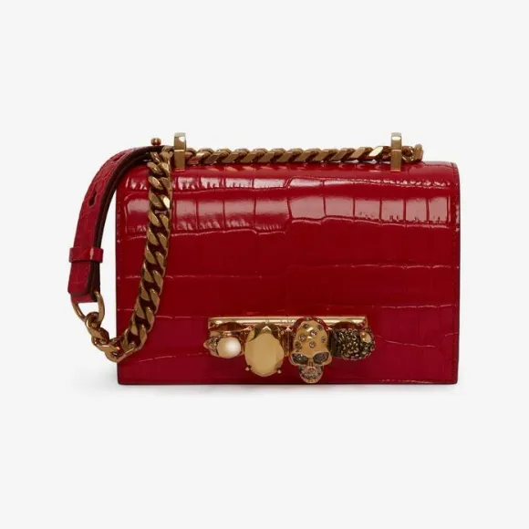 亚历山大麦昆/Alexander McQueen 深红色 女士 斜挎包 6531341HB006013 809677951